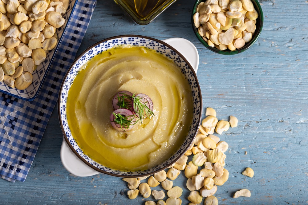Greek fava Yellow split peas spread Plantbased vegan diet and protocols, Dietitian UK for